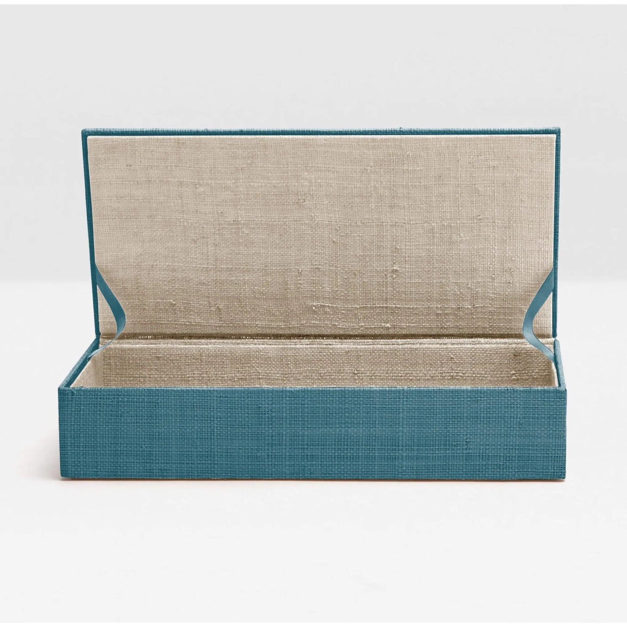 Pigeon and Poodle - PP002648 - Bayan Woven Raffia Box - Bayan - Turquoise Raffia