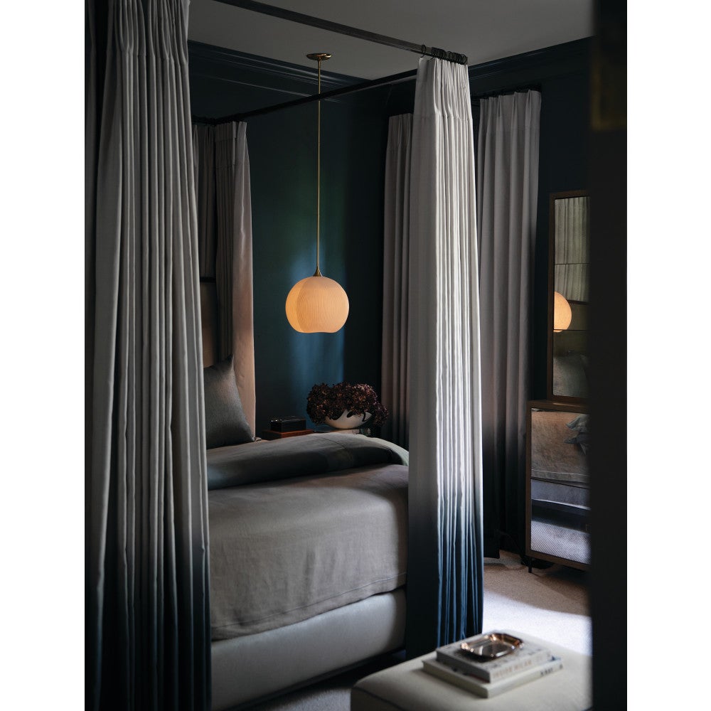 Fredrick Ramond FR47304UB Porcelaine d'Antibes Suspension en laiton non verni