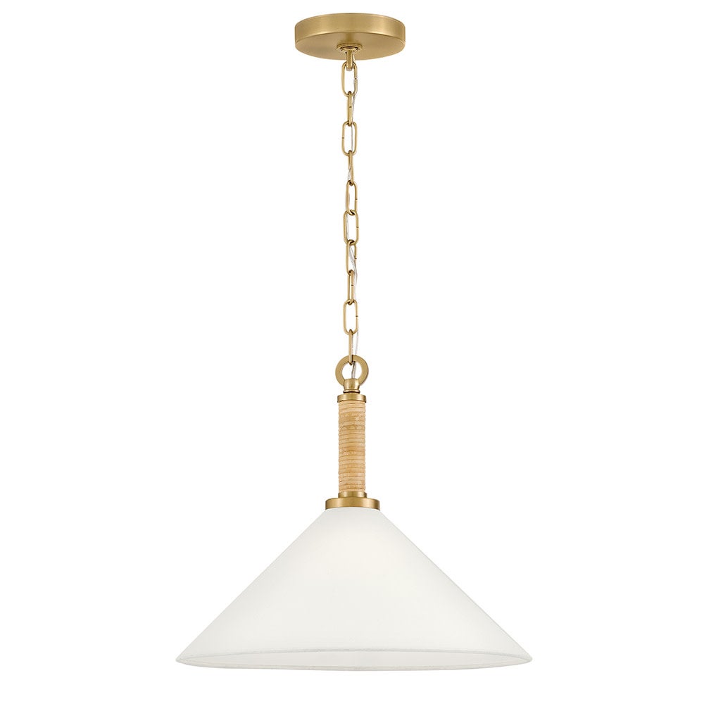 Store en tissu Lark 84417LCB Cove Suspension en laiton laqué