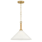 Store en tissu Lark 84417LCB Cove Suspension en laiton laqué