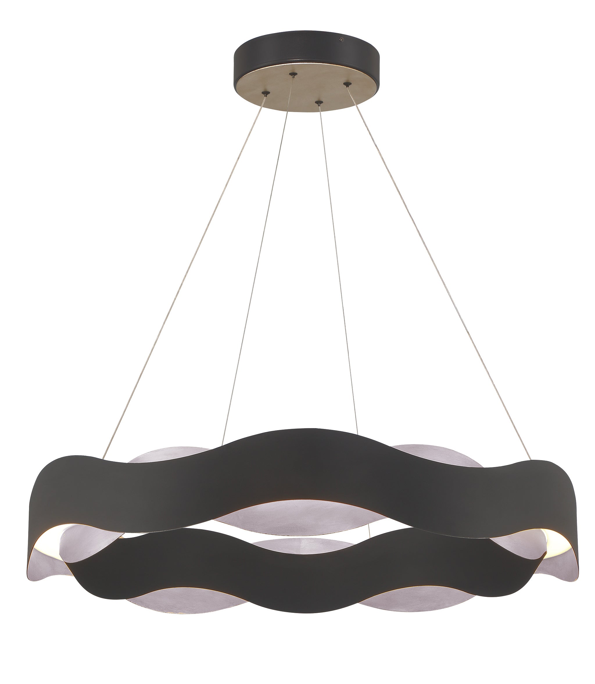 Eurofase 31384-021 Vaughan LED Chandelier in Silver-Black