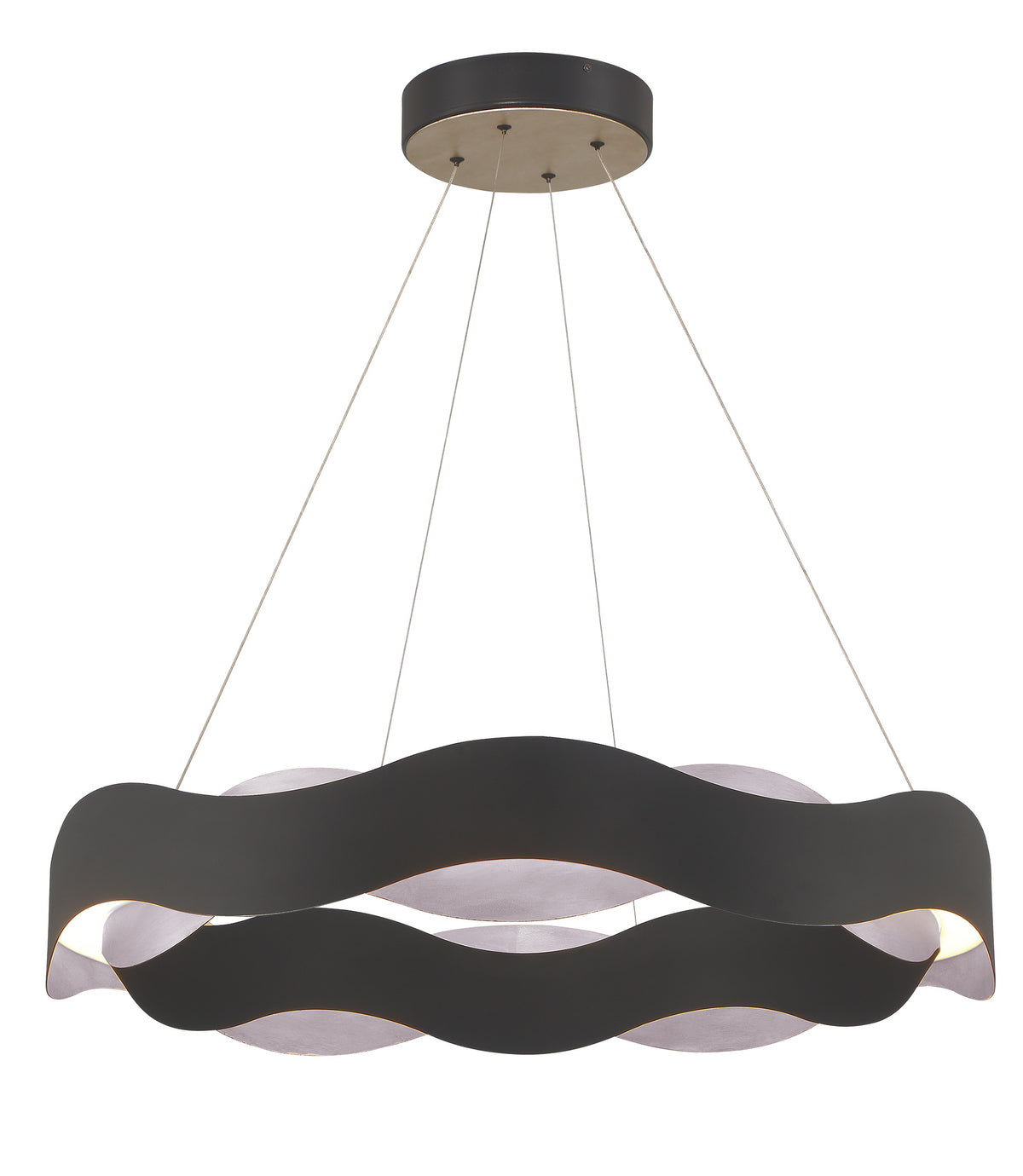 Eurofase 31384-021 Vaughan LED Chandelier in Silver-Black