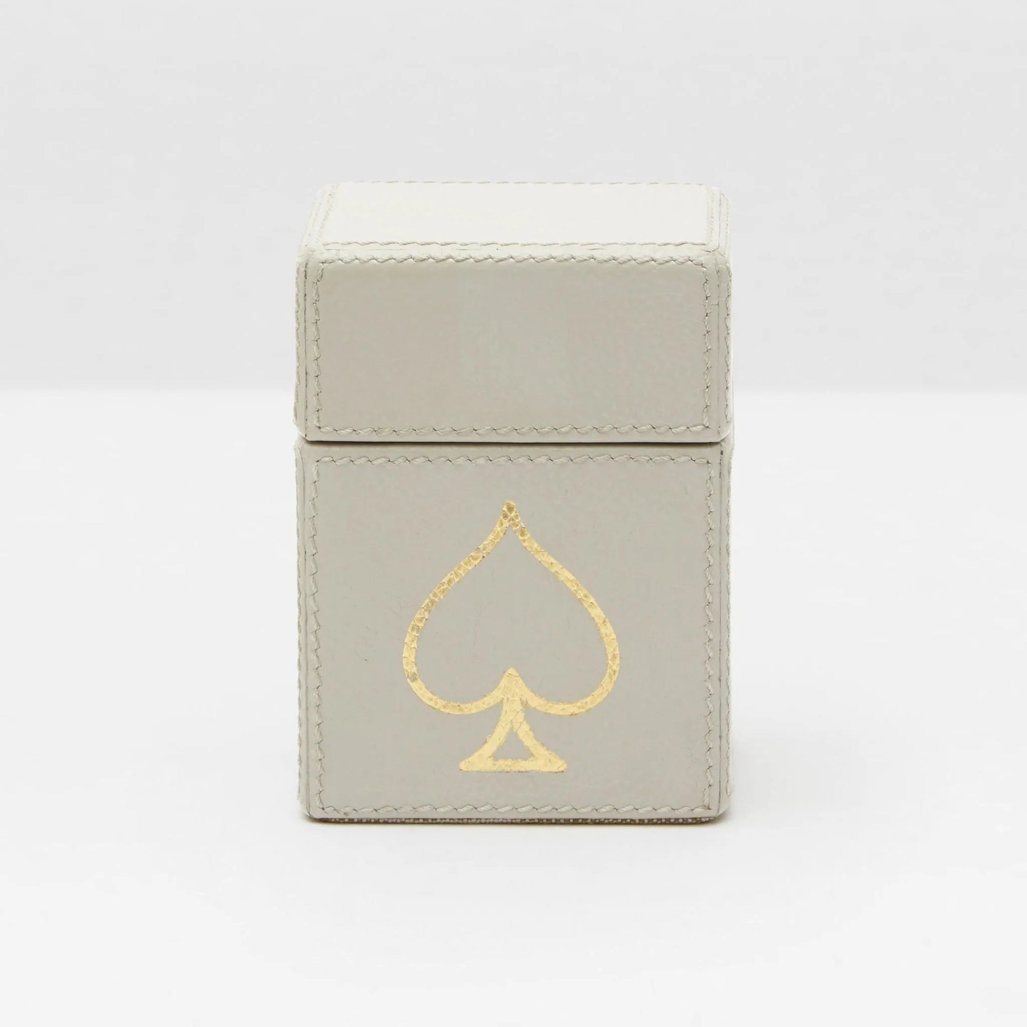 Pigeon and Poodle - PP002757 - Aira Textured Leather Box - Aira - Light Gray Full-Grain Leather