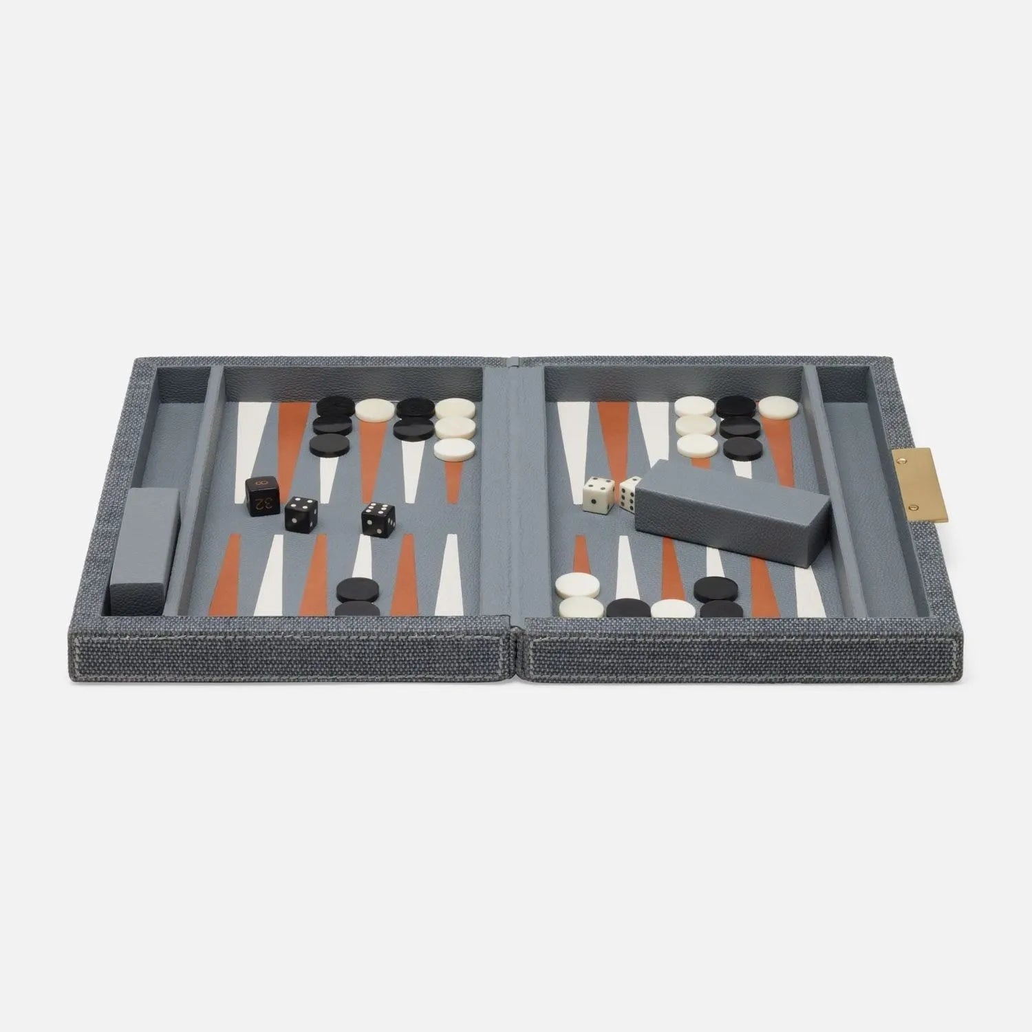 Pigeon and Poodle - PP006974 - Preston Backgammon Game Set - Preston - Dark Green Cotton Jute