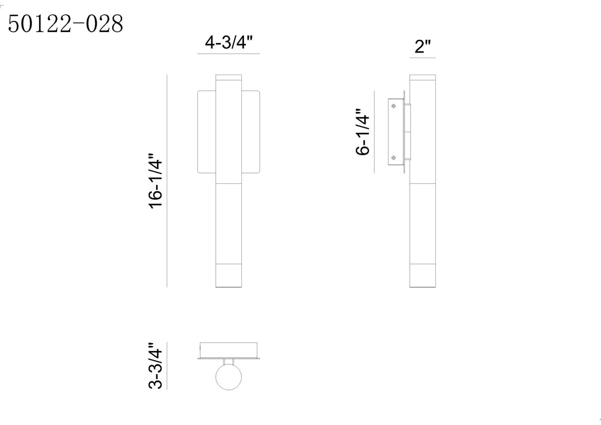 Eurofase 50122-028 Ronda LED Outdoor Wall Sconce in Matte Black