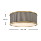 Hinkley Lighting 45053HB Arden Flush Mount in Heritage Brass