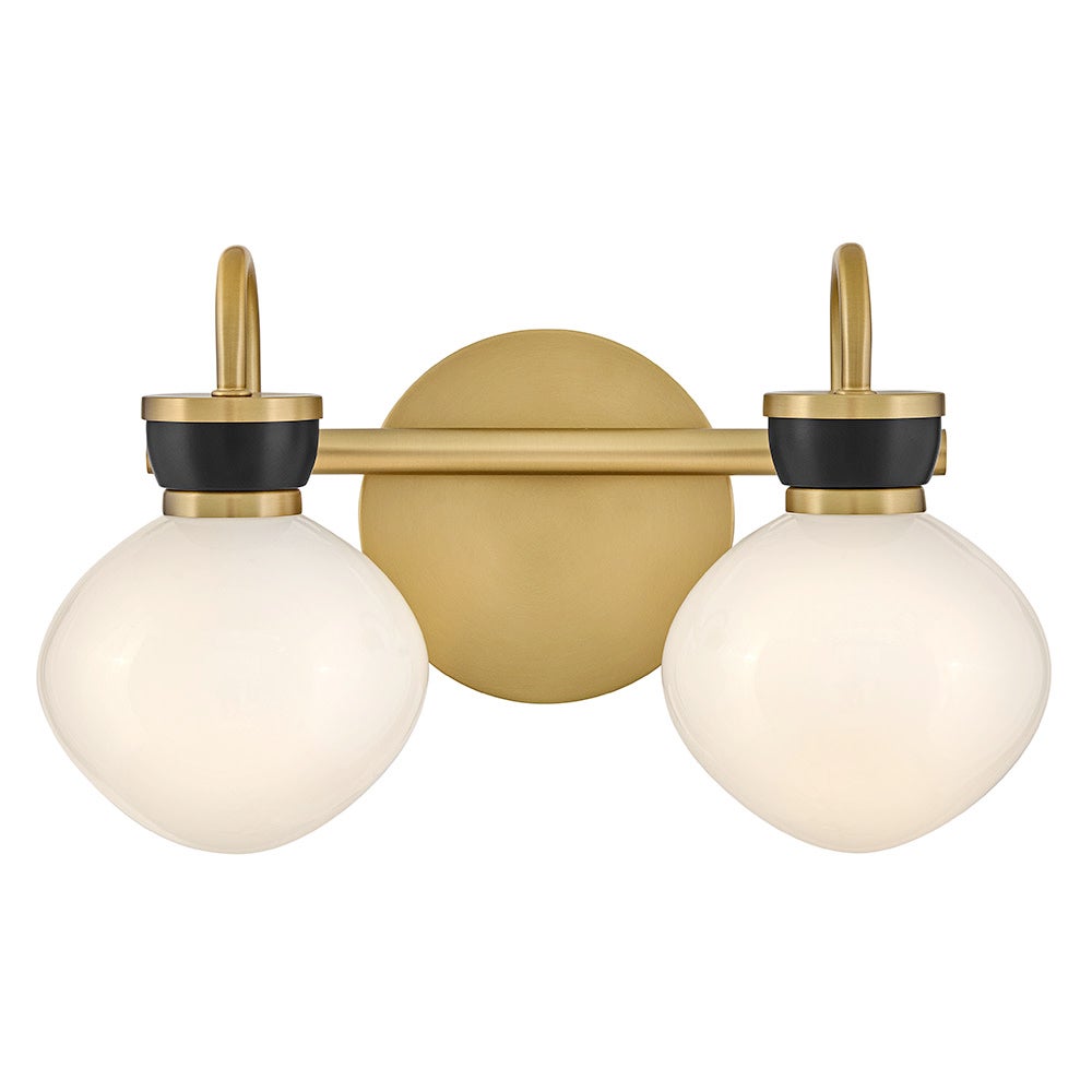 Meuble-lavabo Lucy de Lark (réf. 85592LCB-BK) en laiton laqué avec accents noirs