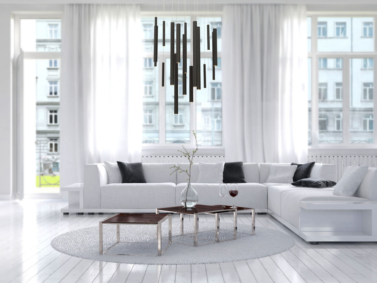 Eurofase 31445-016 Santana LED Chandelier in Black