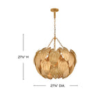 Fredrick Ramond FR47165DA Camille Botanique Suspension en laiton vieilli