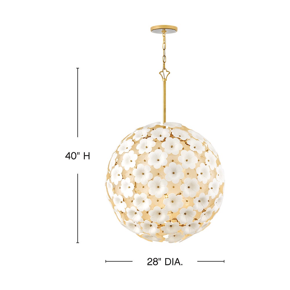 Fredrick Ramond FR41966DG Marianne Globe Pendant in Deluxe Gold