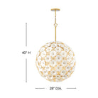 Fredrick Ramond FR41966DG Marianne Globe Pendant in Deluxe Gold