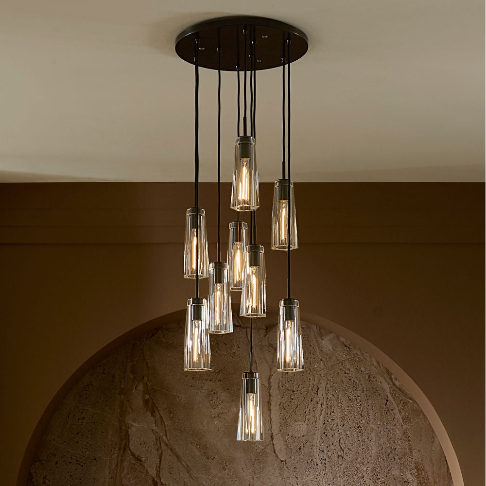 Fredrick Ramond FR31104BX-CL Cosette Cristal Suspension en oxyde noir