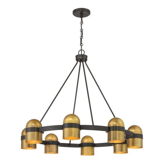 Savoy House - 1-1152-8-333 - Eight Light Chandelier - Andover - Mediterranean Bronze and Riviera Brass
