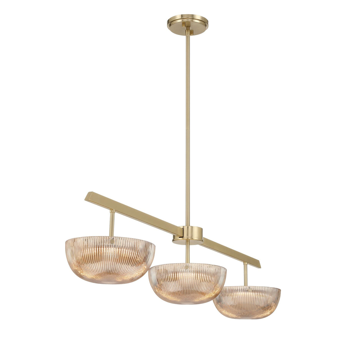 Savoy House 1-1250-3-127 Hubbard LED Linear Chandelier in Noble Brass