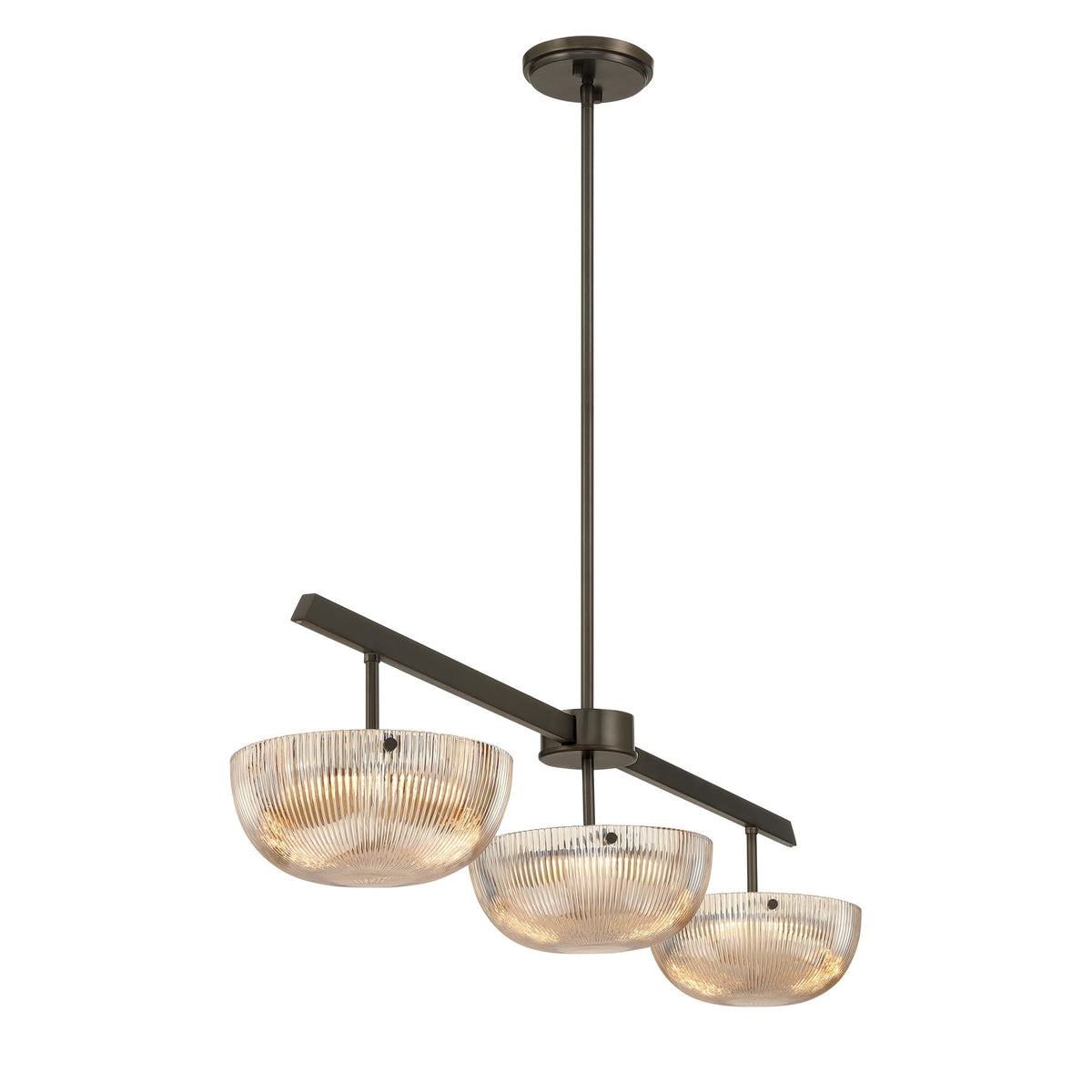 Savoy House 1-1250-3-15 Hubbard LED Linear Chandelier in Mediterranean Bronze