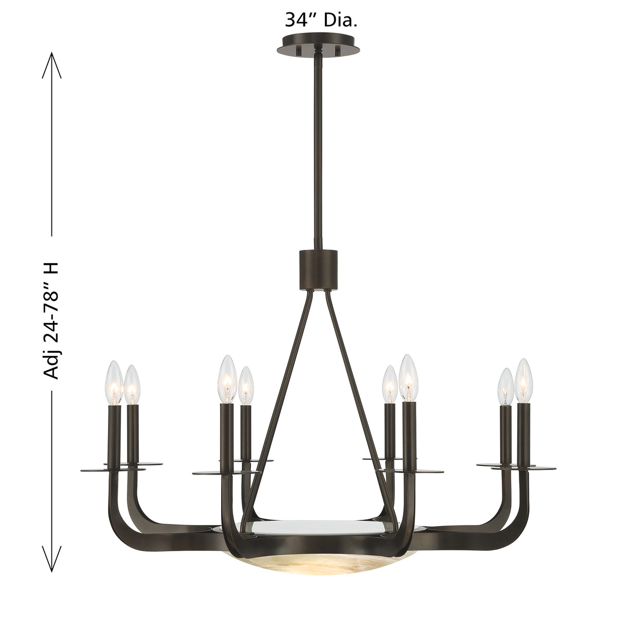 Savoy House 1-1487-9-15 Salford Chandelier in Mediterranean Bronze