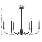 Savoy House 1-1500-6-89 Coventry Chandelier in Matte Black
