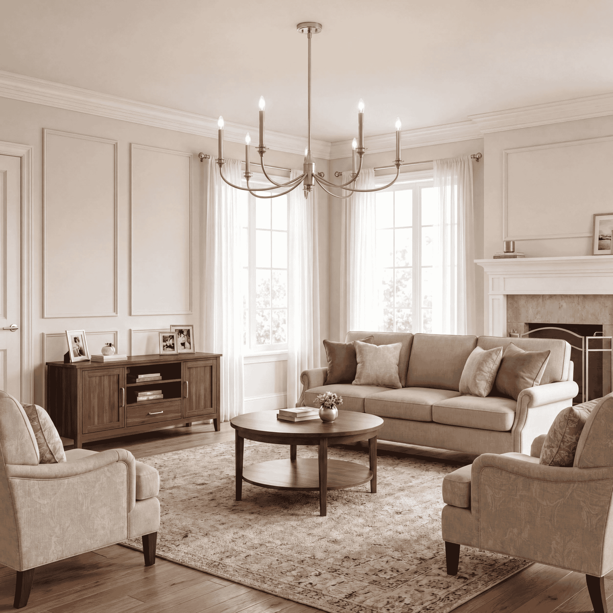 Savoy House 1-1500-6-SN Coventry Chandelier in Satin Nickel
