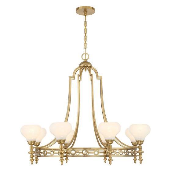 Savoy House - 1-1605-8-322 - Eight Light Chandelier - Allston - Warm Brass