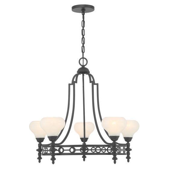 Savoy House - 1-1606-5-89 - Five Light Chandelier - Allston - Matte Black