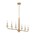 Savoy House 1-1827-6-320 Cannon Linear Chandelier in Warm Brass and Rope