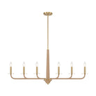 Savoy House 1-1827-6-320 Cannon Linear Chandelier in Warm Brass and Rope