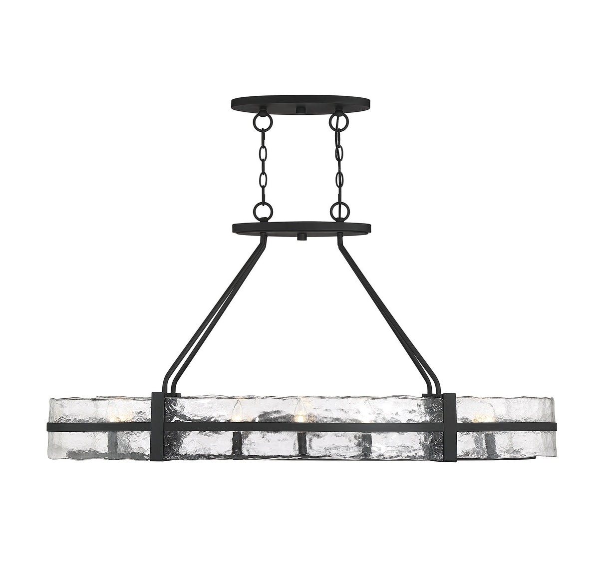 Savoy House 1-1852-10-89 Hudson Oval Suspendu en noir mat