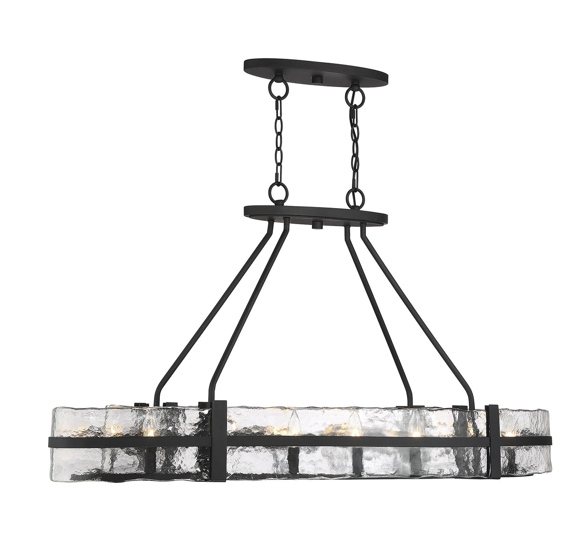Savoy House 1-1852-10-89 Hudson Oval Suspendu en noir mat