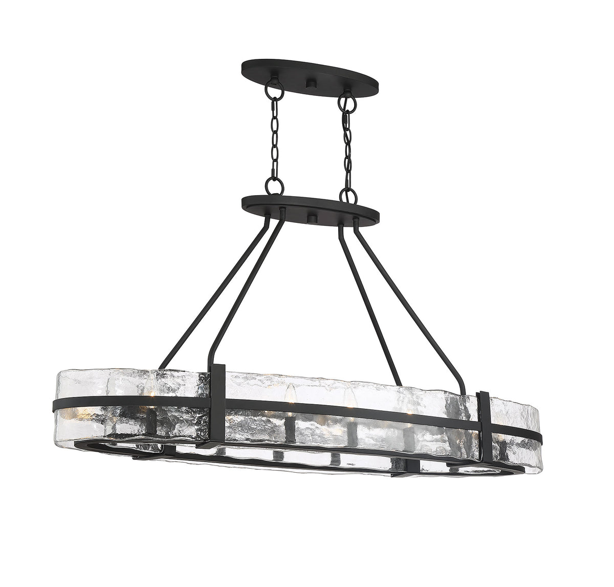 Savoy House 1-1852-10-89 Hudson Oval Suspendu en noir mat