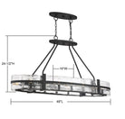 Savoy House 1-1852-10-89 Hudson Oval Suspendu en noir mat