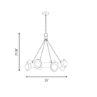 Savoy House 1-2411-8-343 Pierson Chandelier in Black Cashmere and True Gold