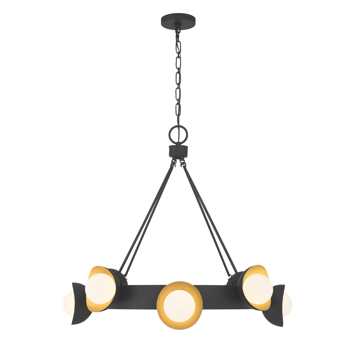 Savoy House 1-2411-8-343 Pierson Chandelier in Black Cashmere and True Gold