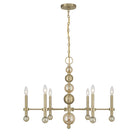 Savoy House 1-2511-6-127 Crescent Chandelier in Noble Brass