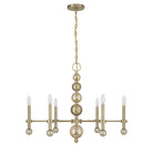 Savoy House 1-2511-6-127 Crescent Chandelier in Noble Brass