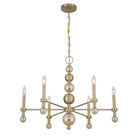 Savoy House 1-2511-6-127 Crescent Chandelier in Noble Brass
