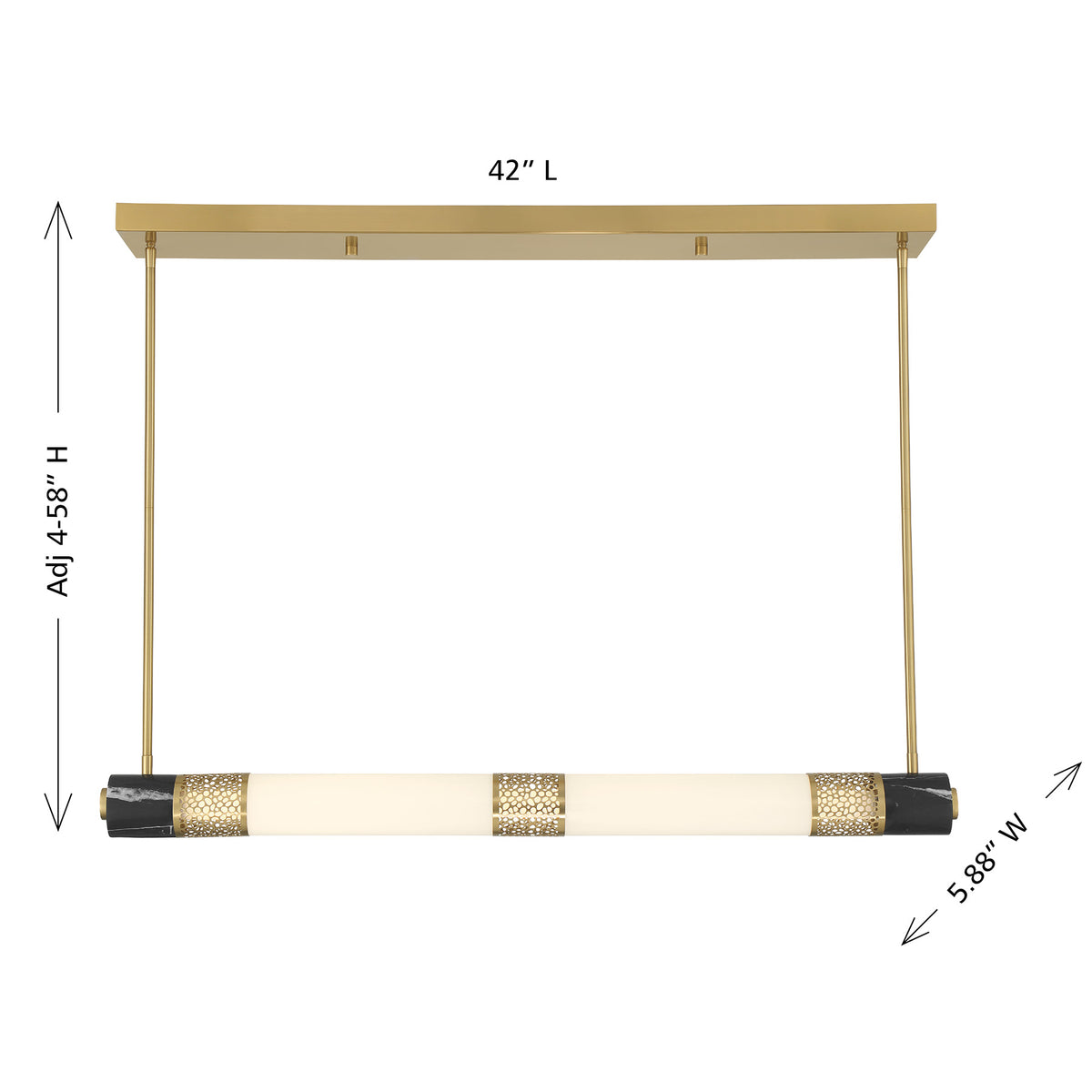 Savoy House 1-2917-1-322 Farrell Linear Chandelier in Warm Brass