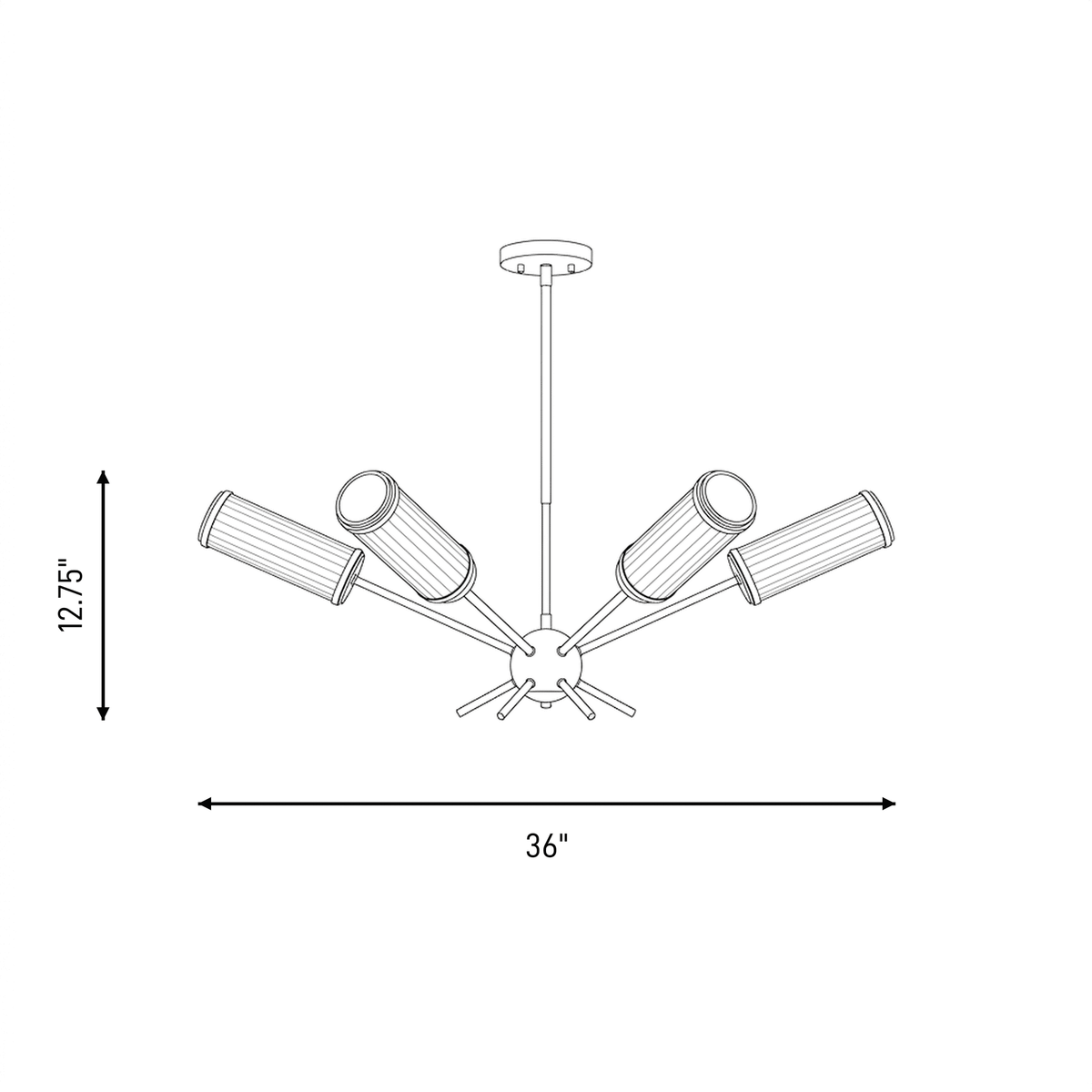 Savoy House 1-3198-6-322 Denison Chandelier in Warm Brass