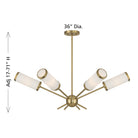 Savoy House 1-3198-6-322 Denison Chandelier in Warm Brass