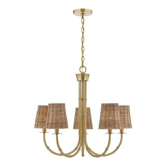 Savoy House - 1-3960-5-322 - Five Light Chandelier - Ashbury - Warm Brass