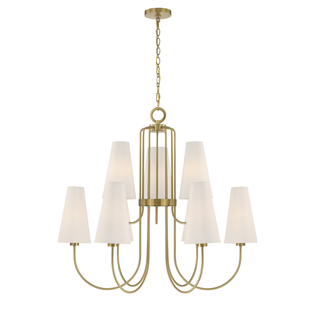 Savoy House 1-4701-9-322 Wilkes Chandelier in Warm Brass