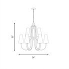 Savoy House 1-4701-9-322 Wilkes Chandelier in Warm Brass