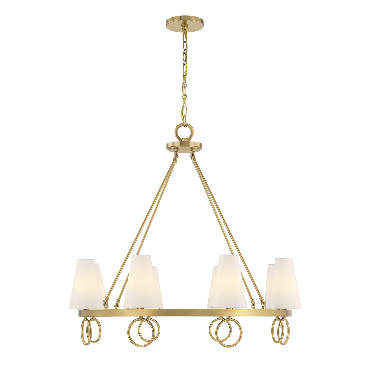 Savoy House 1-4702-8-322 Wilkes Chandelier in Warm Brass