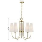 Savoy House 1-4703-5-322 Wilkes Chandelier in Warm Brass
