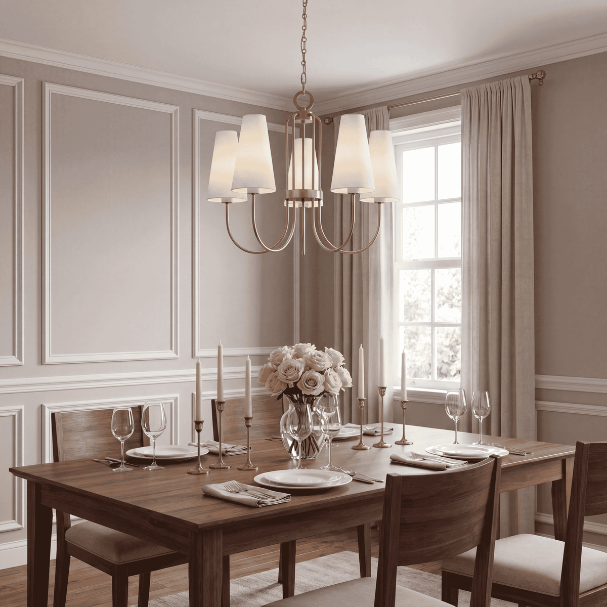 Savoy House 1-4703-5-322 Wilkes Chandelier in Warm Brass