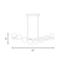 Savoy House 1-6524-8-322 Turin Linear Chandelier in Warm Brass