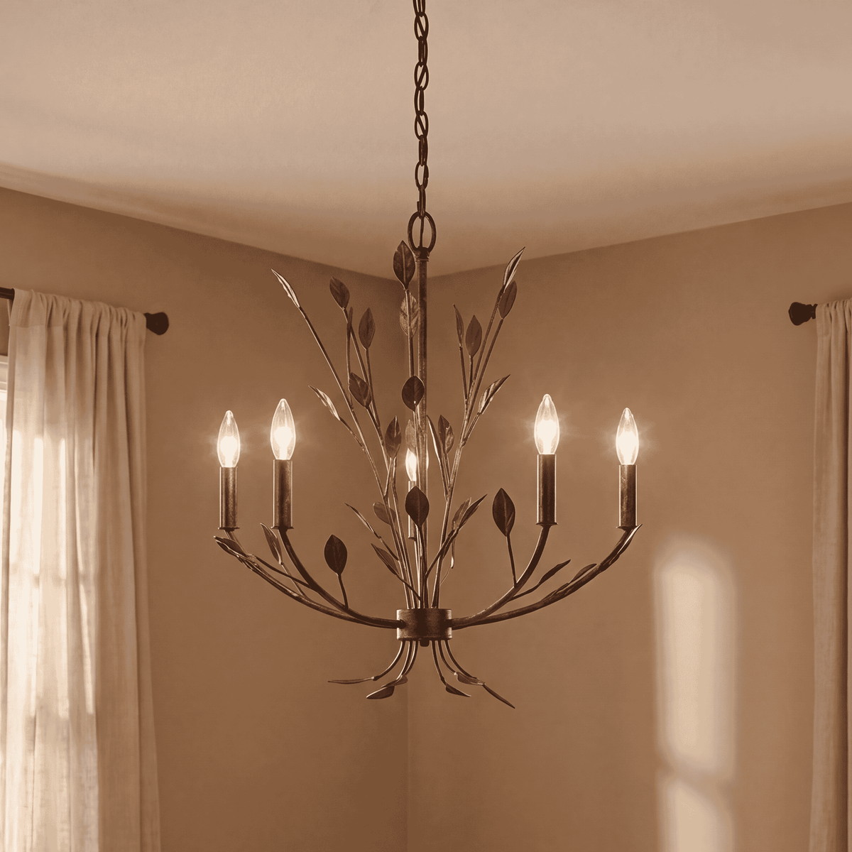 Savoy House 1-6706-5-334 Laska Chandelier in Enchanted Bronze
