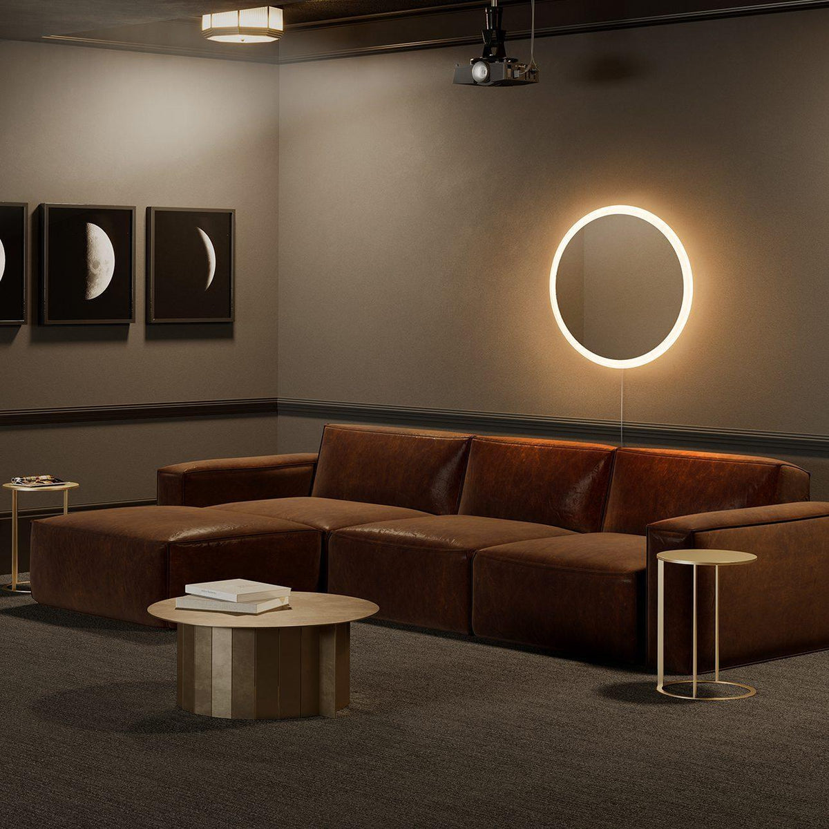 Super Star 30" rond DEL Miroir mural