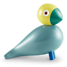 Kay Bojesen 39405 Figurine en bois oiseau chanteur turquoise/jaune
