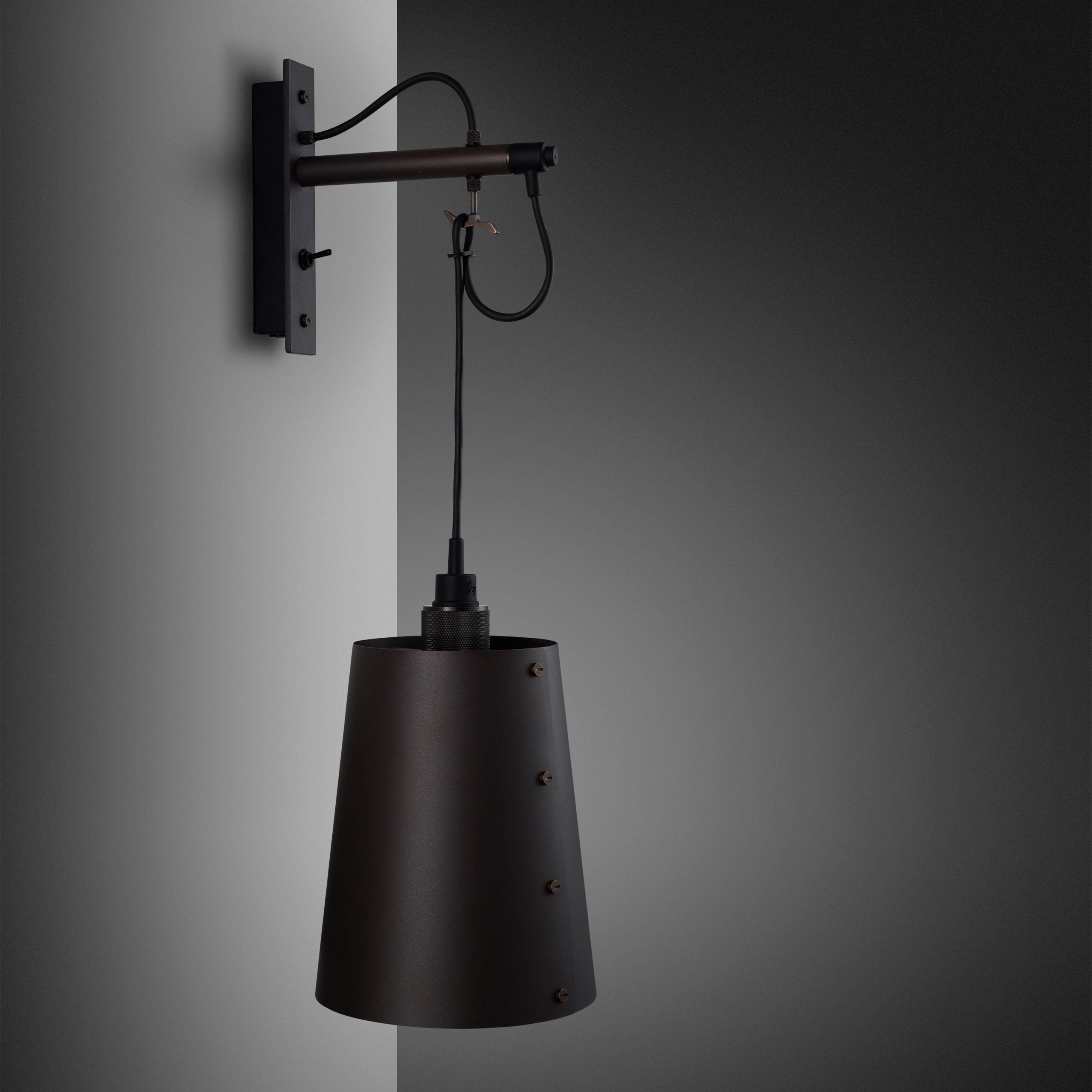 Buster + Punch - NHW-20509 - Hooked Wall Light - Hooked - Graphite / Smoked Bronze