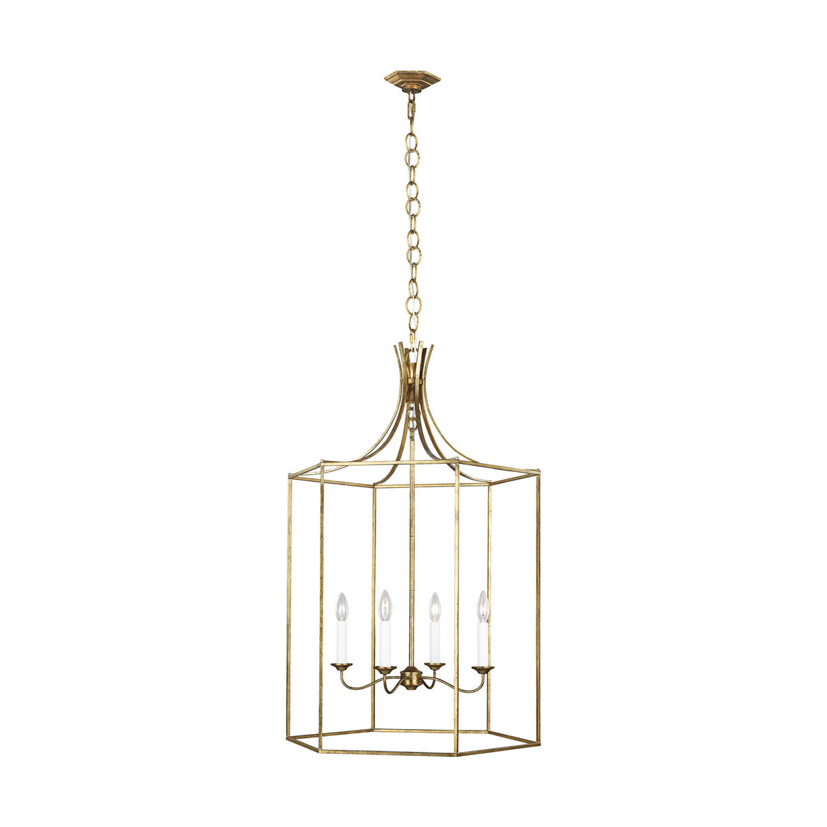 Visual Comfort Studio Canada - AC1024ADB - Four Light Pendant - Bantry House - Antique Gild